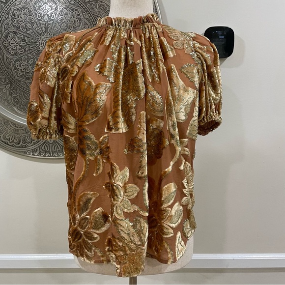 Ulla Johnson Paola top in rose gold - Size 2 - Picture 2 of 7